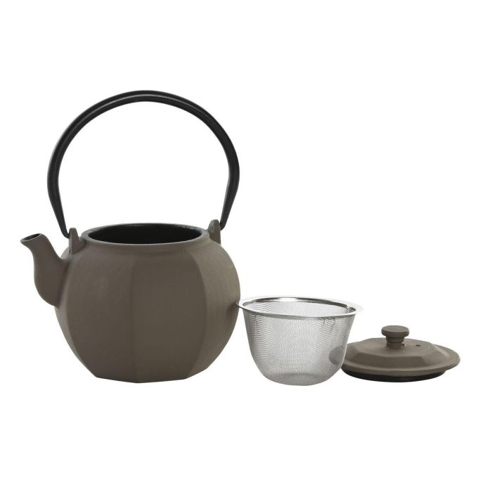 Tetera Oriental DKD Home Decor Negro Beige 12.5 x 19 x 15 cm (2 Unidades) 2 Tetera Oriental DKD Home Decor Negro Beige 12.5 x 19 x 15 cm (2 Unidades) 2
