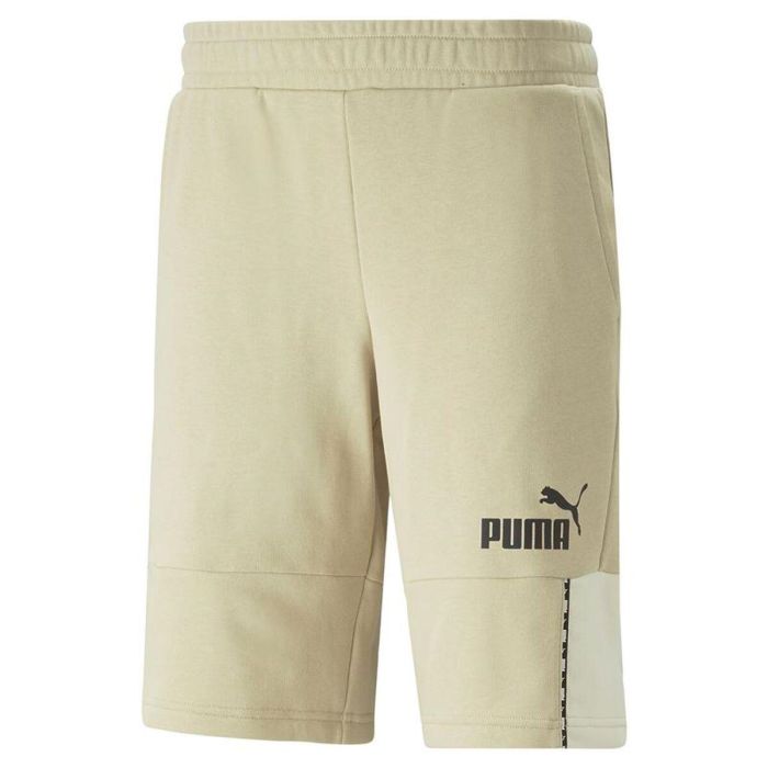 Pantalón Corto Deportivo Puma Essentials Block Tape Gris Blanco 0 Pantalón Corto Deportivo Puma Essentials Block Tape Gris Blanco 0