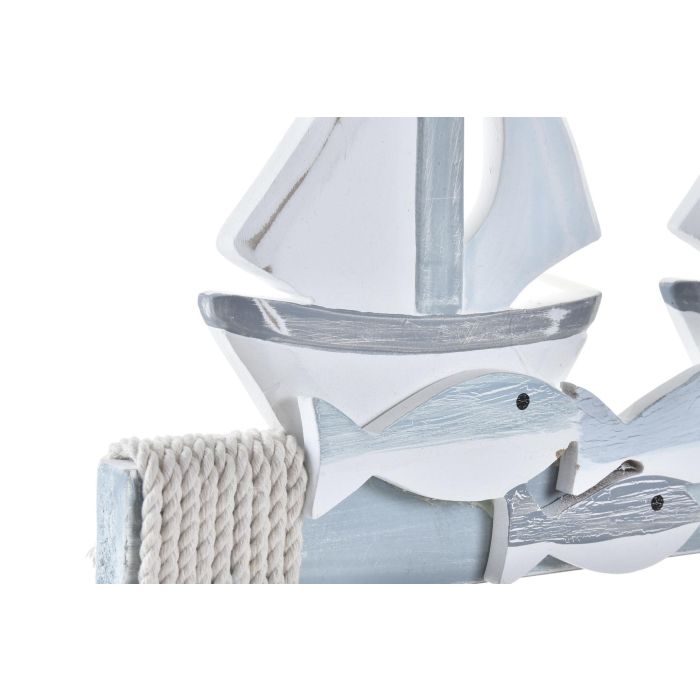 DKD Home Decor Perchero de Pared Mediterráneo con Diseño de Remo, Colores Azul y Blanco, Fabricado en Madera y Metal, 60 x 5 x 25 cm 2 DKD Home Decor Perchero de Pared Mediterráneo con Diseño de Remo, Colores Azul y Blanco, Fabricado en Madera y Metal, 60 x 5 x 25 cm 2