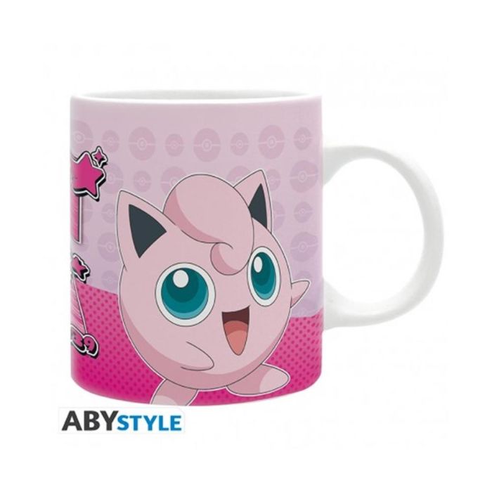 Abystyle Taza Pokémon Jigglypuff Comic Strip de Cerámica 320 ml Apta Lavavajillas y Microondas