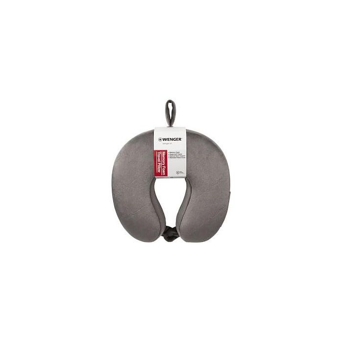 Wenger SwissGear 611884 Almohada de Viaje para Cuello con Memory Foam - Gris