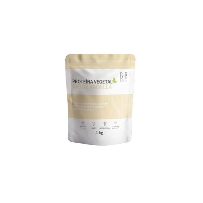 BSB LABS Proteína Vegetal Vainilla 1 Kg Aislado Guisante y Arroz Para Masa Muscular Veganos