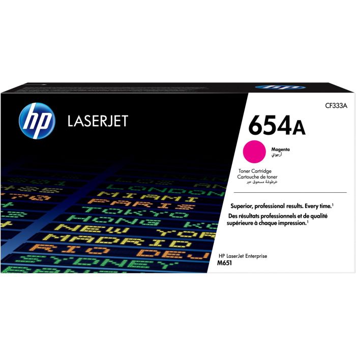 HP Toner Original LaserJet 654A Magenta Rendimiento Estándar 15.000 Páginas CF333A