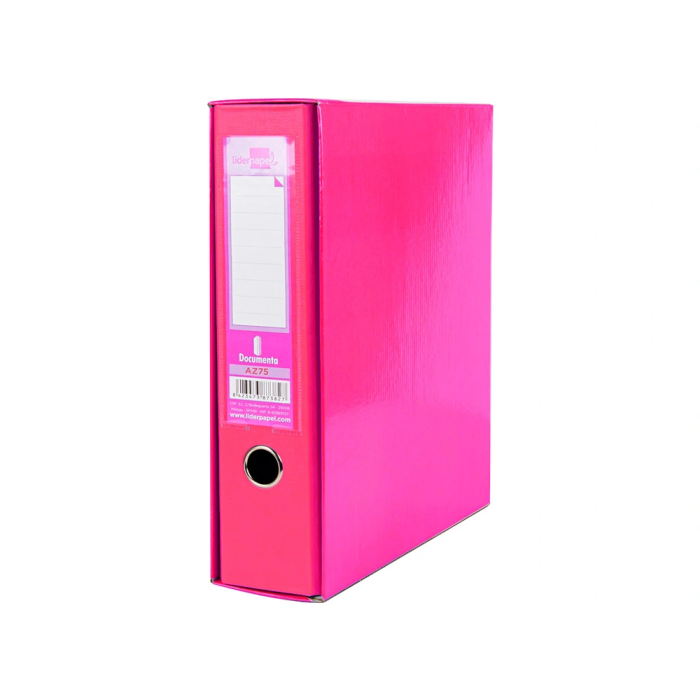 Liderpapel Archivador Documenta de Palanca Cartón DIN A4 Lomo 75 mm Rosa 3