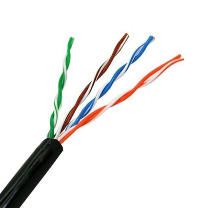 Bobina de Cable RJ45 para Exteriores UTP Nanocable 10.20.0304-EXT-BK Cat.5e/ 305m/ Impermeable/ Negro