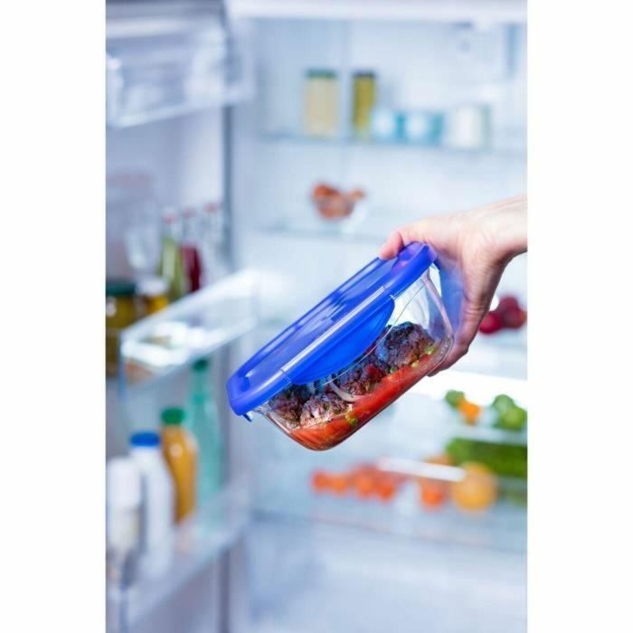 Pyrex AAAAY01494 Set 3 Fiambreras Cook & Go de Vidrio Rectangular con Tapa Hermética 0.8 L 5