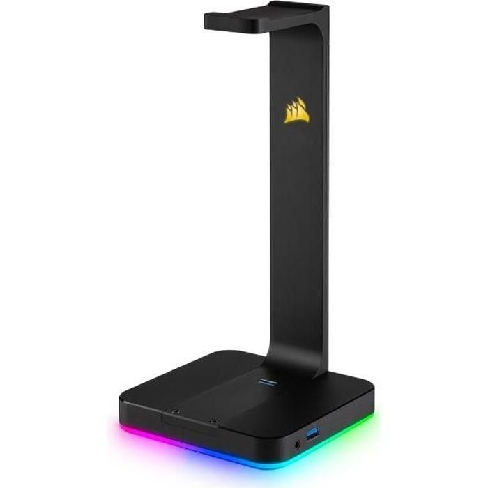 Soporte auriculares Corsair ST100 RGB Premium USBx2 Negro