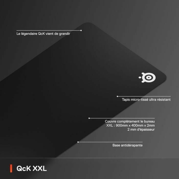 SteelSeries STE1717872076704 Alfombrilla Gaming QcK XXL, superficie microtejida, 900x400x2mm, Negro 15 SteelSeries STE1717872076704 Alfombrilla Gaming QcK XXL, superficie microtejida, 900x400x2mm, Negro 15