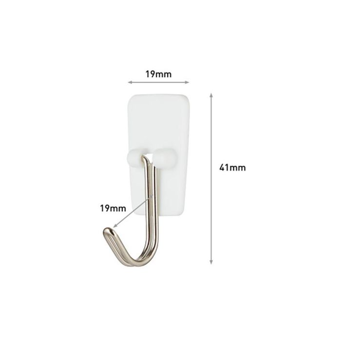 Gancho para colgar 3M 225 g 19 X 41 X 19 MM Blanco Acero (3 Unidades) 2 Gancho para colgar 3M 225 g 19 X 41 X 19 MM Blanco Acero (3 Unidades) 2