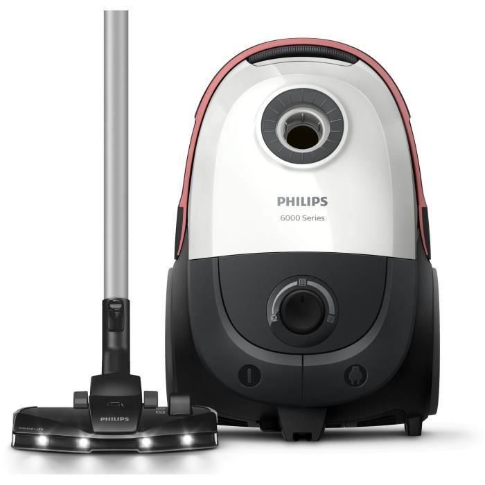 Aspirador cilíndrico con bolsa - PHILIPS XD6122/12 - 900 W - 4 L - Blanco polar 2 Aspirador cilíndrico con bolsa - PHILIPS XD6122/12 - 900 W - 4 L - Blanco polar 2