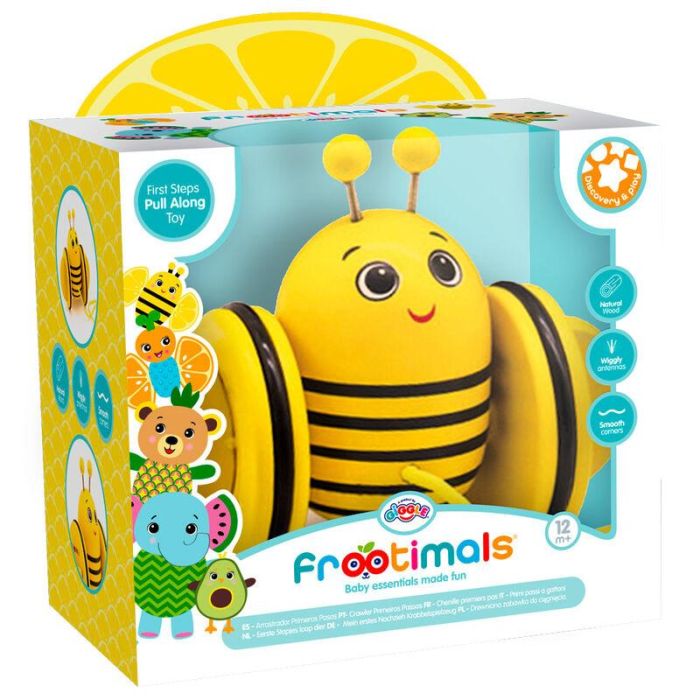 Arrastrador primeros pasos madera Bizzy Lemonbee Frootimals 1 Arrastrador primeros pasos madera Bizzy Lemonbee Frootimals 1