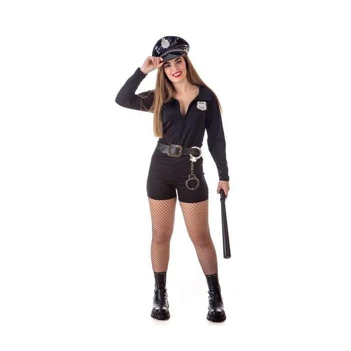 Creaciones Llopis Disfraz Adulto Policía Sexy Talla XL con Pantalón, Camisa, Cinturón y Gorra
