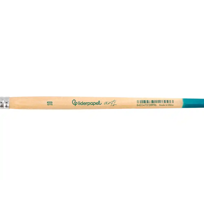 Liderpapel Pincel para Pintura Acrílica y Acuarela Nº 10 Punta Redonda Pelo Sintético Certificado FSC 3
