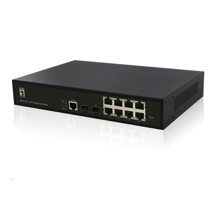 LevelOne GEL-1061 Switch Gestionado L2 Gigabit Ethernet 8 puertos RJ-45 2 SFP Montaje en rack 19"