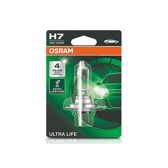 Osram H7 Px26D 12 V 55 W Bombilla para Coche OS64210ULT-01B Ultra Life 2