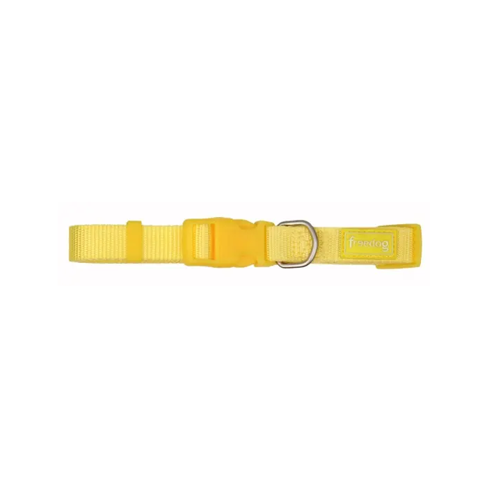 Freedog Collar Nylon Basic Amarillo 25 mm X 38-66 cm