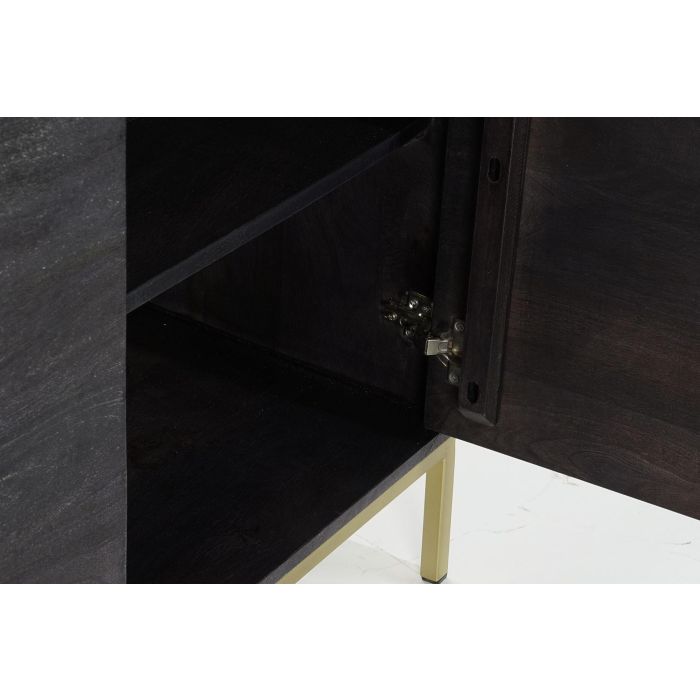 Buffet Moderno DKD Home Decor Negro Dorado 41 x 77 x 145 cm 5