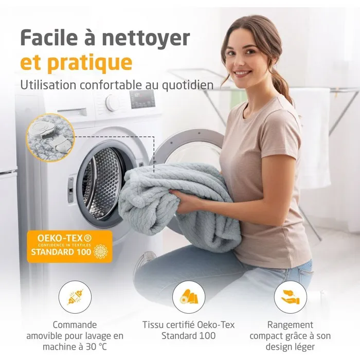 Medisana Manta Térmica Reversible HB 416, 120W, 9 Niveles de Calor, 180 x 130 cm, Gris 3