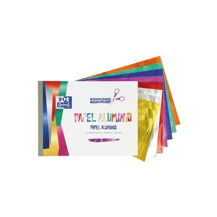 Bloc Oxford Manualidades 10 Hojas Papel Aluminio