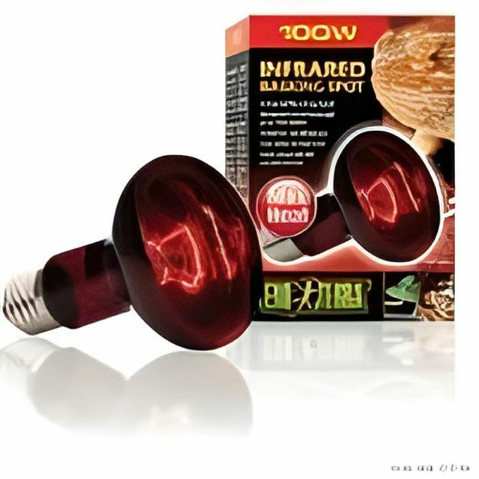 Exo Terra Lámpara infrarroja Baskin Spot 100 W para Terrario - Calentador de Aire Radiante 24 Horas, Ideal para Observación Nocturna