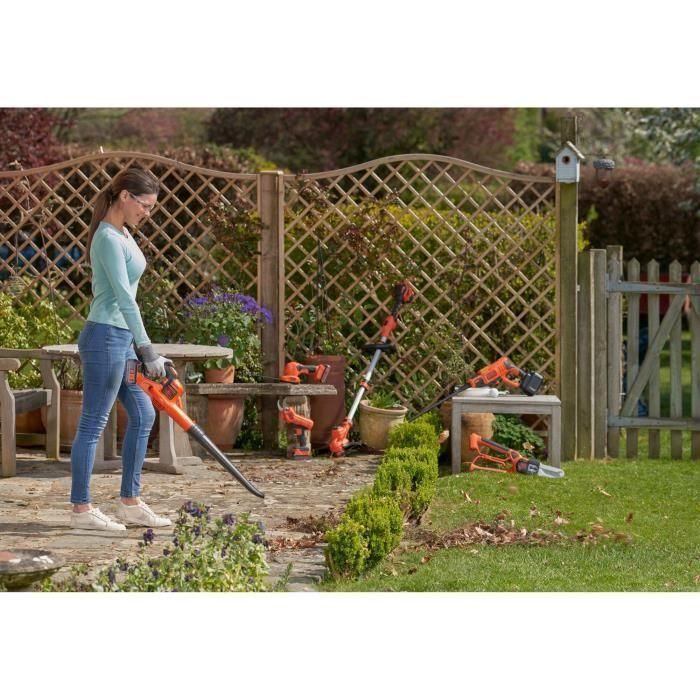 Black + Decker GWC1820PC Soplador Inalámbrico 18V 2Ah Negro 3 Black + Decker GWC1820PC Soplador Inalámbrico 18V 2Ah Negro 3