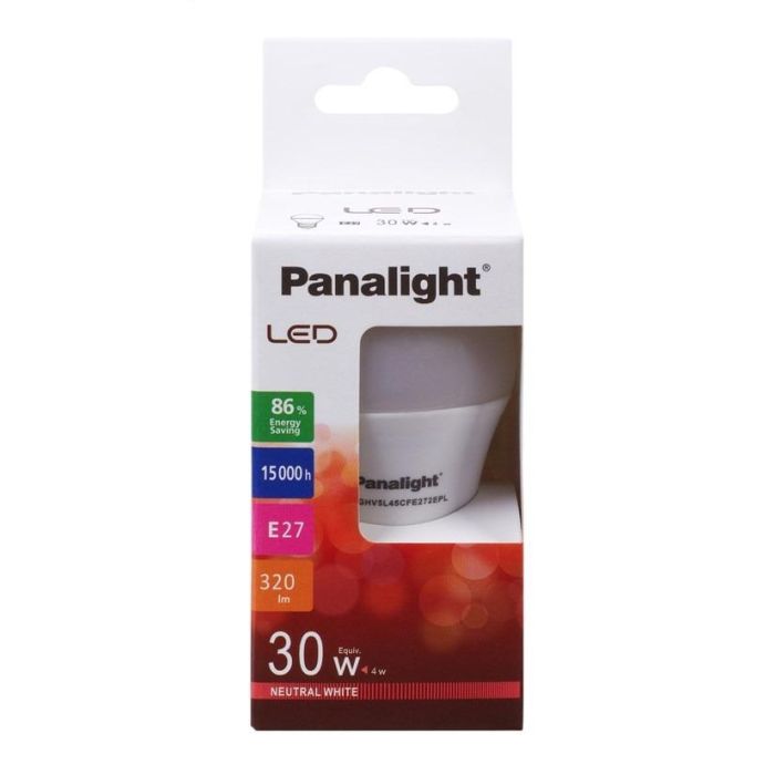 Lámpara Led Esférica Frost E27 De 4W 4500K PANASONIC-PANALIGHT LDGHV5L45CFE272EPL 2