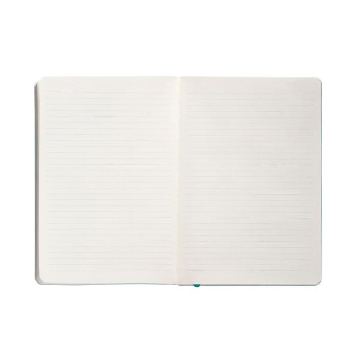 Cuaderno Con Gomilla Antartik Notes Tapa Blanda A5 Hojas Rayas Turquesa 80 Hojas 80 gr Fsc 7