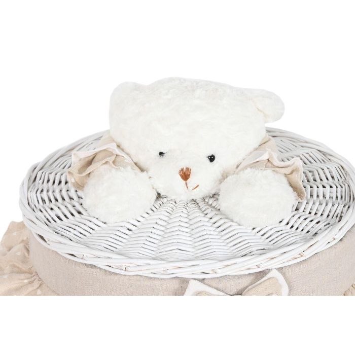 Cesta Ropa Shabby DKD Home Decor Blanco Beige 45 x 68 x 45 cm Set de 4 2 Cesta Ropa Shabby DKD Home Decor Blanco Beige 45 x 68 x 45 cm Set de 4 2
