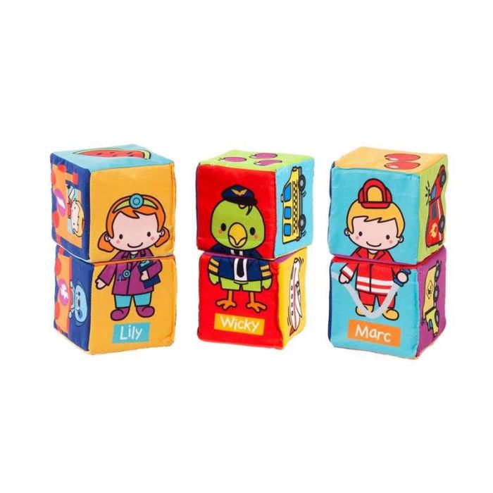 Bolsa cubos aprendizaje de tela 6 piezas 5 Bolsa cubos aprendizaje de tela 6 piezas 5