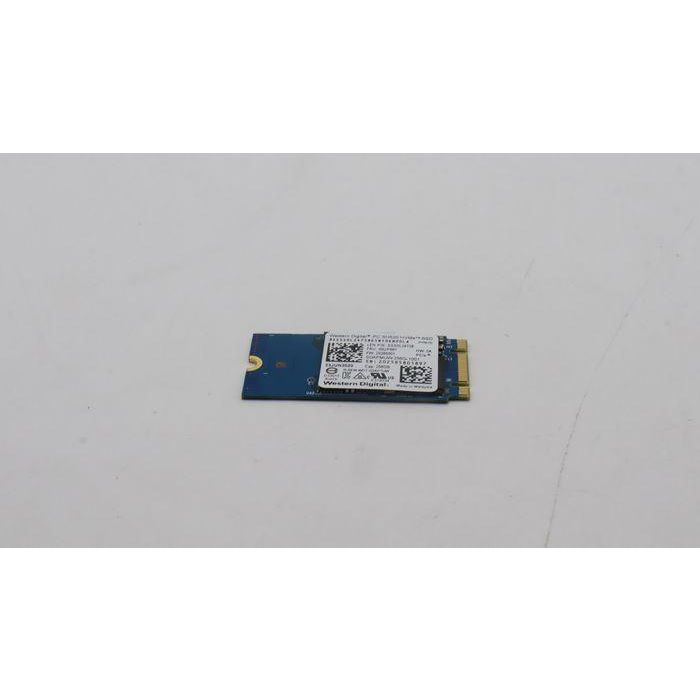 Lenovo M.2 PCIe NVMe SSD, 256GB capacity, M.2-2242 form factor, Gen3x2 speed, RoHS compliant for laptops and compact devices. 5