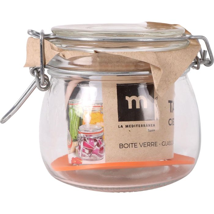 Tarro Hermético de Vidrio con Cierre Clip 500 ml - La Mediterranea (12 Unidades) 1 Tarro Hermético de Vidrio con Cierre Clip 500 ml - La Mediterranea (12 Unidades) 1
