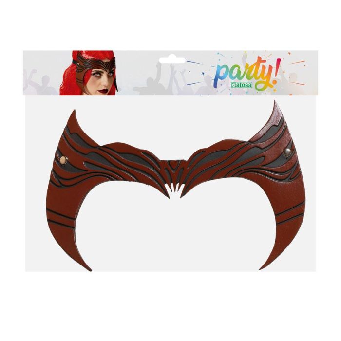 Máscara Demonia Roja para Mujer Adulta de Halloween con Detalles Demoníacos 1