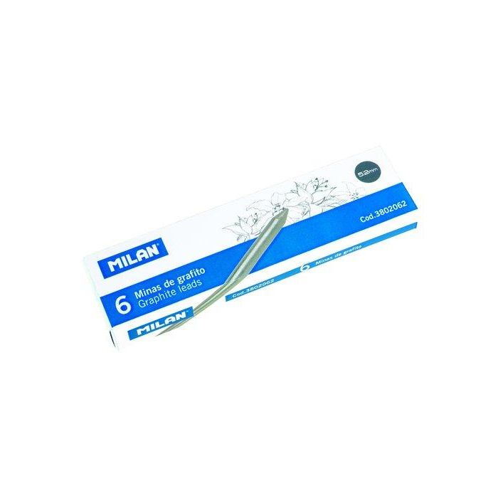 Milan Minas de grafito para dibujo 5.2 mm, Estuche con 6 unidades