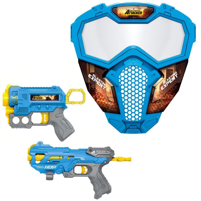 Tachan Pack 2 Pistolas Blaster Mascara Y 12 Dardos T01032