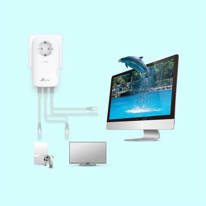 TP-Link TL-PA8033P Kit Powerline AV1300 con 3 Puertos Gigabit Ethernet y Enchufe Integrado 2 TP-Link TL-PA8033P Kit Powerline AV1300 con 3 Puertos Gigabit Ethernet y Enchufe Integrado 2