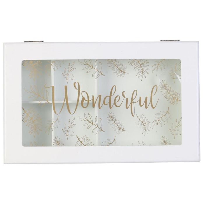 Home Deco Factory Joyero Pour Elle con 3 Plantas, 2 Cajones y Cristal Decorado en Tapa 24x16x13.5 cm 3 Home Deco Factory Joyero Pour Elle con 3 Plantas, 2 Cajones y Cristal Decorado en Tapa 24x16x13.5 cm 3