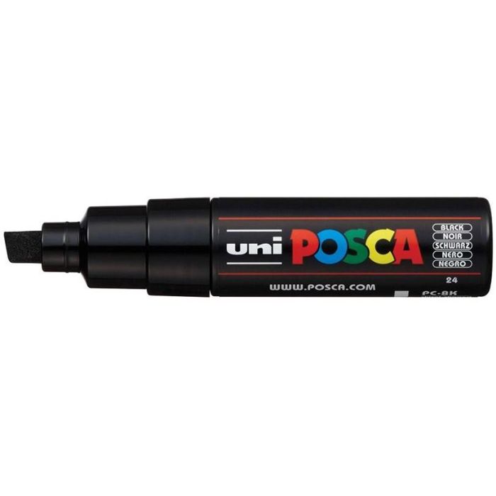 POSCA PC-8K Marcador No Permanente Punta Biselada 8.0 mm Negro