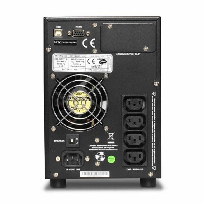 Riello Sentinel PRO 1500VA UPS On-Line Doble Conversión 1200W con 4 Salidas AC para Servidores IT 1 Riello Sentinel PRO 1500VA UPS On-Line Doble Conversión 1200W con 4 Salidas AC para Servidores IT 1
