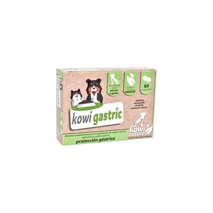 Kowi Nature Veterinaria Kowi Gastric - Complemento Apoyo Gástrico para Perros y Gatos - 60 Comprimidos