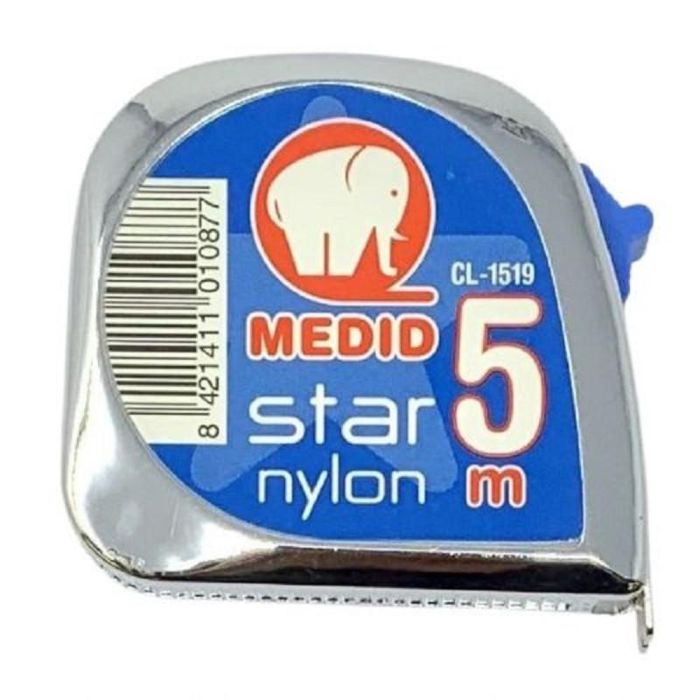 ELEPHANT Cl-1519 Flexómetro de Cromo con Freno 5 Metros