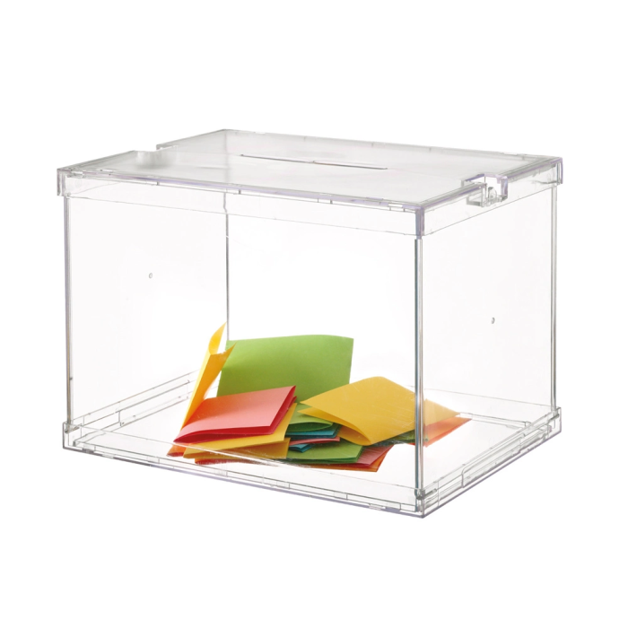 Archivo 2000 Urna electoral plegable metacrilato transparente 440x310x315mm 1