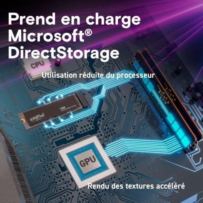 Crucial CT4000T500SSD3 T500 Disco Duro SSD Interno 4TB NVMe PCIe Gen 4x4 M.2 2280 7000MB/s 6900MB/s 2 Crucial CT4000T500SSD3 T500 Disco Duro SSD Interno 4TB NVMe PCIe Gen 4x4 M.2 2280 7000MB/s 6900MB/s 2