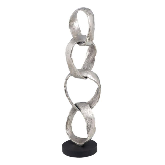 Figura Decorativa 21 x 15 x 63 cm Negro Plata 4