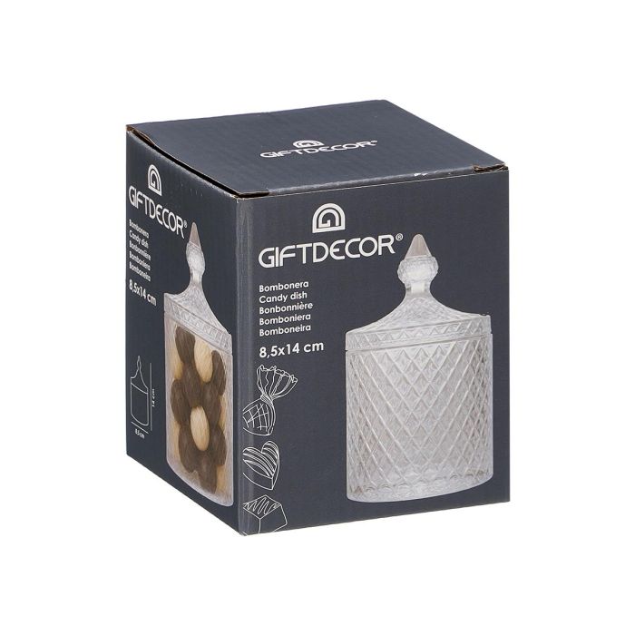 Bombonera Cristal Rombos 8,5X14Cm Giftdecor (Set de 24) 1