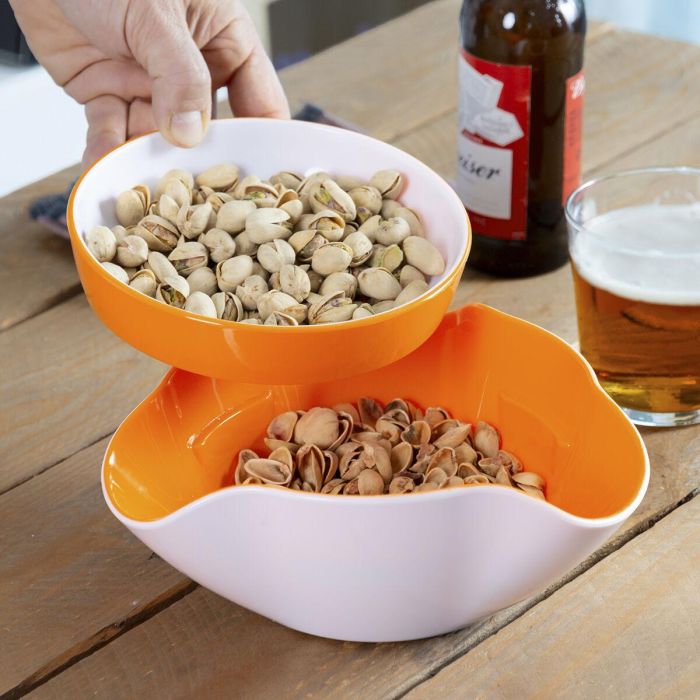 Bols para Aperitivos 2 en 1 InnovaGoods 2 Piezas 3 Bols para Aperitivos 2 en 1 InnovaGoods 2 Piezas 3