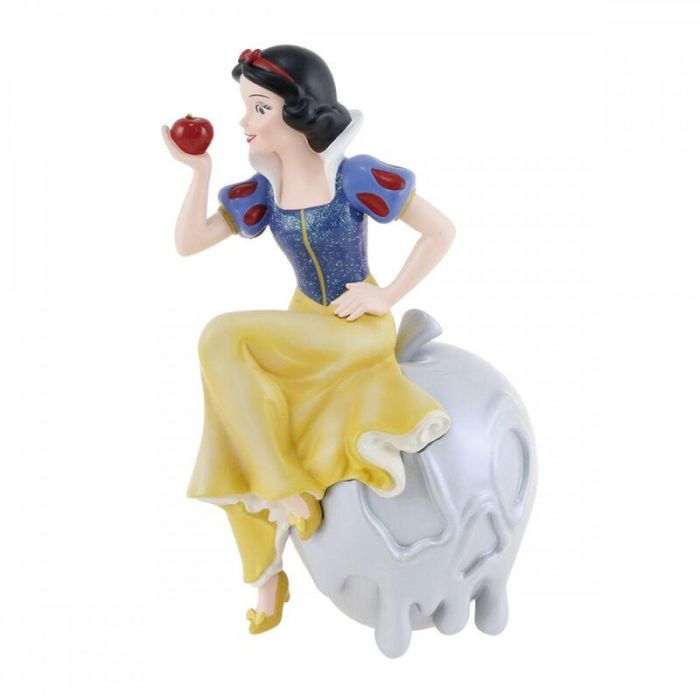 Enesco Figura Decorativa Disney 100 Blancanieves con Manzana - Resina Pintada a Mano 17.8 cm