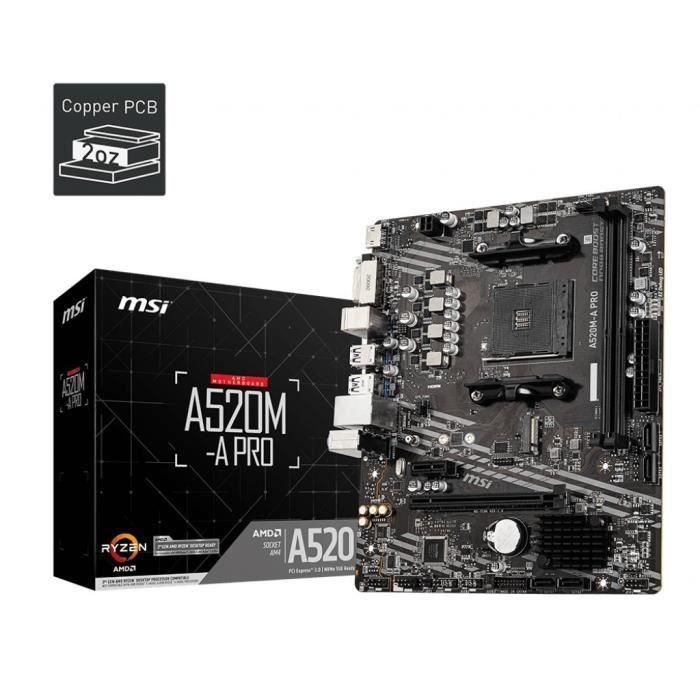 Placa Base MSI 7C96-001R mATX AM4 AMD® A520 AMD AMD AM4