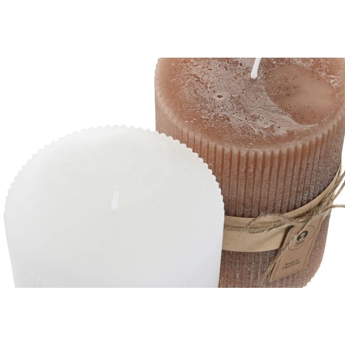Vela Navidad Alpina DKD Home Decor Blanco Marron 10 x 14 x 10 cm (6 Unidades) 2 Vela Navidad Alpina DKD Home Decor Blanco Marron 10 x 14 x 10 cm (6 Unidades) 2