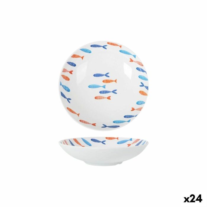 Plato Hondo La Mediterránea Peces 21 x 5,3 cm (24 Unidades) Plato Hondo La Mediterránea Peces 21 x 5,3 cm (24 Unidades)