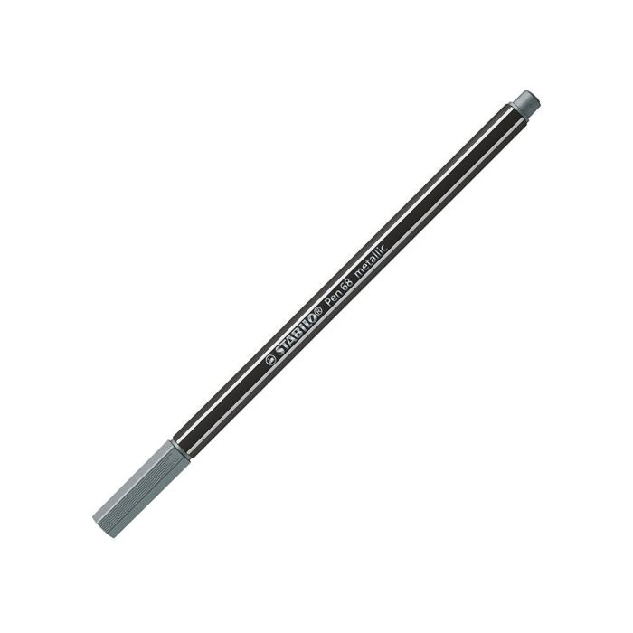 Stabilo Rotulador Pen 68 Metallic Plata Caja 10 Ud 3